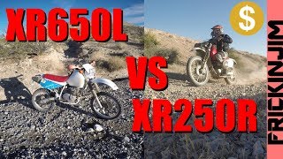 XR650L vs XR250R RACE  Head to Head Showdown!