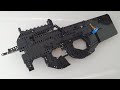 Lego fullauto fn p90 blowback rubber band gun