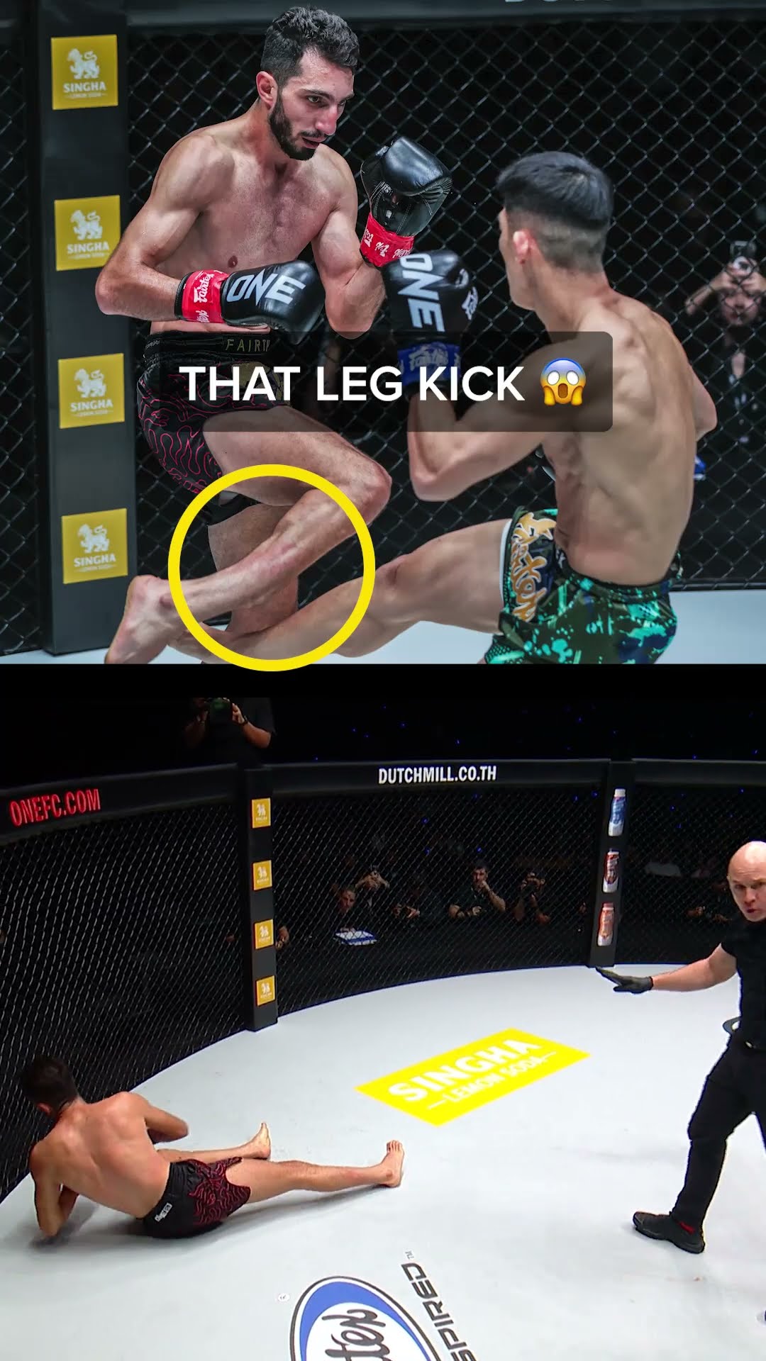 Ouch! ? Will Masaaki Noiri break through with another brutal leg kick against Tawanchai at ONE 172?