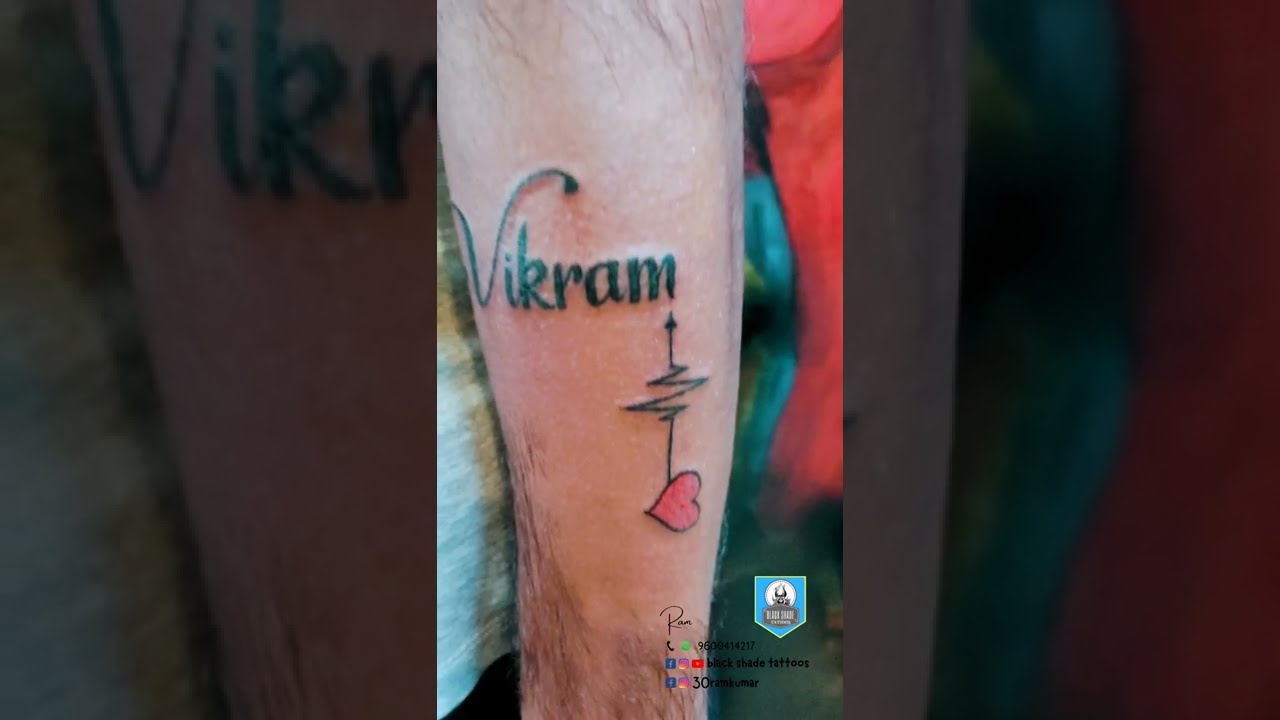 Vickram name tattoo | Name tattoo, Tattoos, Maa tattoo designs