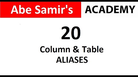 Using ALIASES in Oracle Database