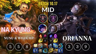 AF Na Kyung Nunu & Willump vs Orianna Mid - KR Patch 10.17