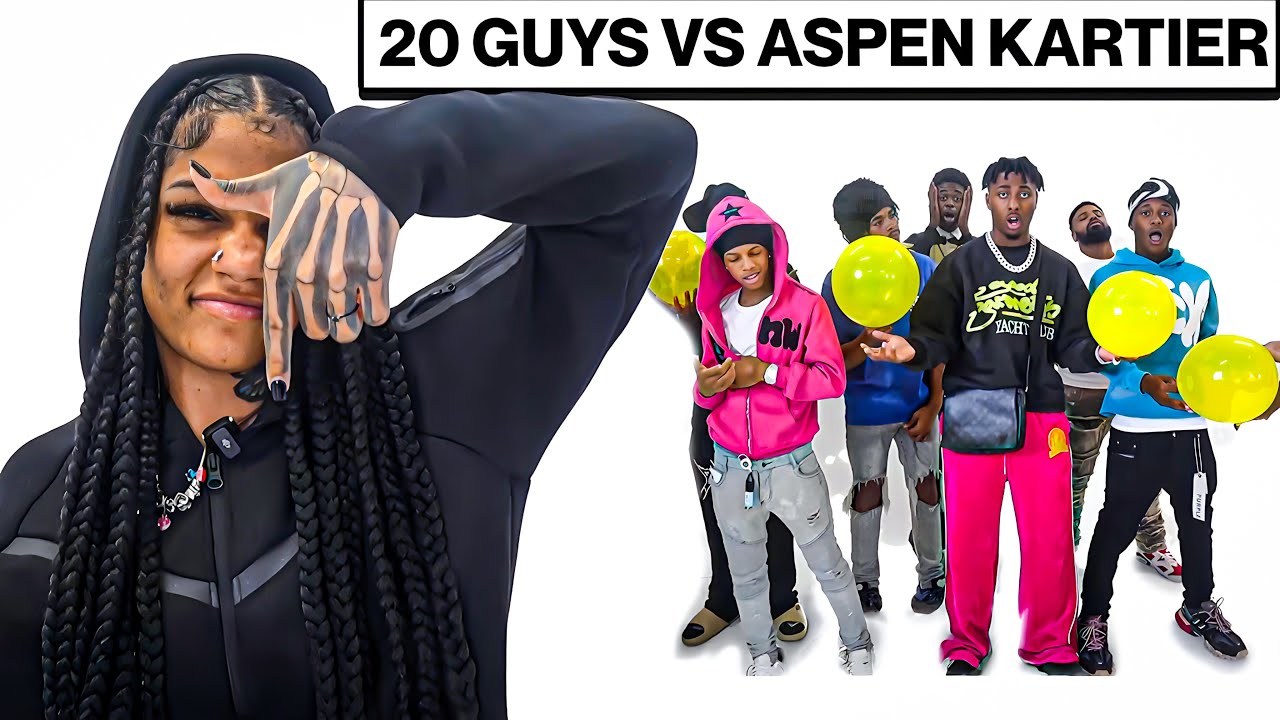 20 GUYS VS 1 RAPPER: ASPEN KARTIER - YouTube