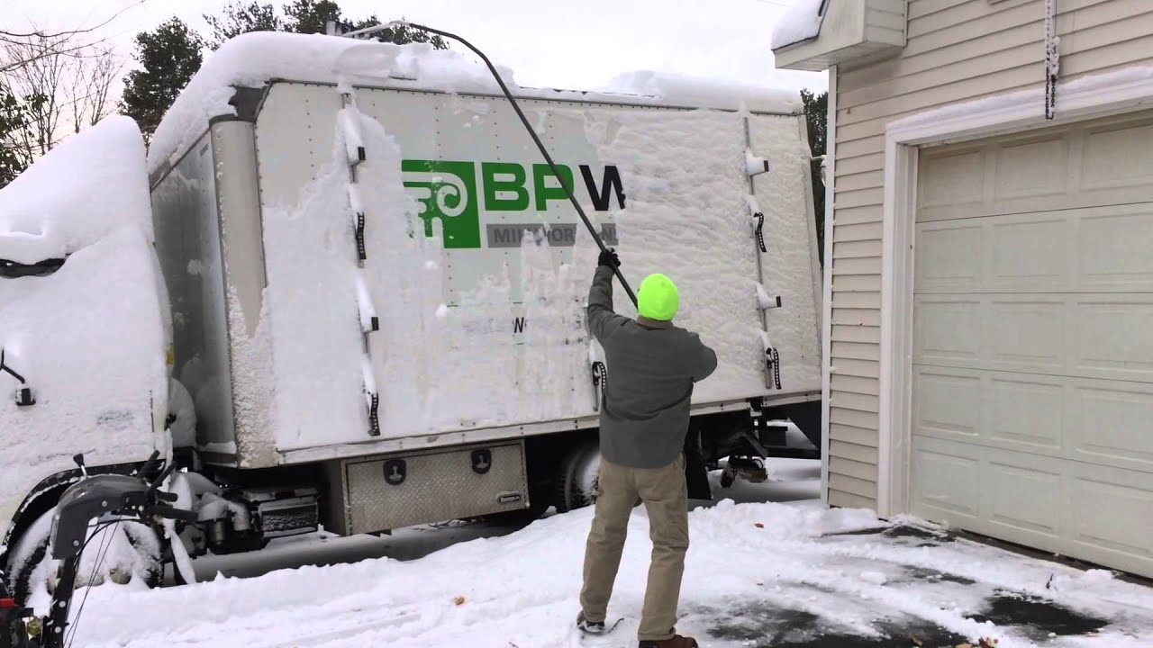 Box Truck Roof Rake For Snow Removal - YouTube How To Keep Snow Off Rv Roof