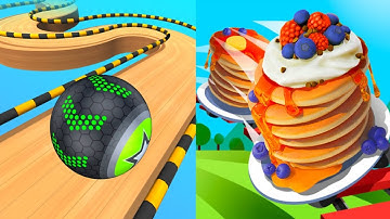Going Ball vs Pancake Run 🥞 Walkthrough ,iOS Android Ball Run New Update  (Part : 131)