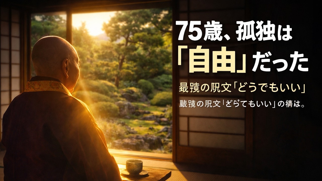 【衝撃の晩年】75歳からの孤独は“罰”ではない──執着を手放し「どうでもいい」という最強の言葉を得た人の人生