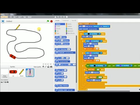 Path following simulation (Scratch)