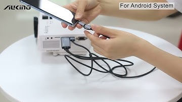 How to Connect Android Phone to Auking M8 Projector by 3 in 1 HDMI Cable Adapter
