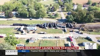 Train derailment shuts down village of Nora for hours, officials say