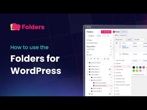 Folders for WordPress: Organize Your Media Library, Pages, Posts & More