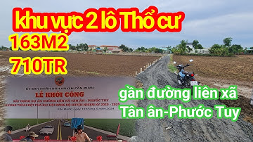 Bán 2 lô đất thổ cư sổ hồng riêng xã tân ân Cần Đước Long An 710 triệu/ 163m2