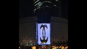 VSTAR LED Mesh Screen and transparent led curtain display for media facade project.