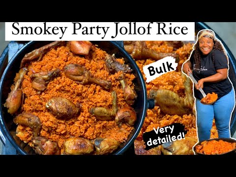 How To Cook Nigerian Party Jollof Rice | Step By Step | Smoky Party Rice | Very Detailed!