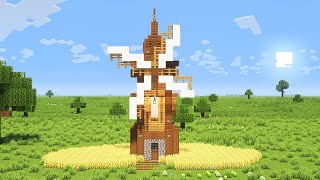 How to Build a Small Minecraft Windmill 1.19 - Minecraft Windmill Tutorial 1.19