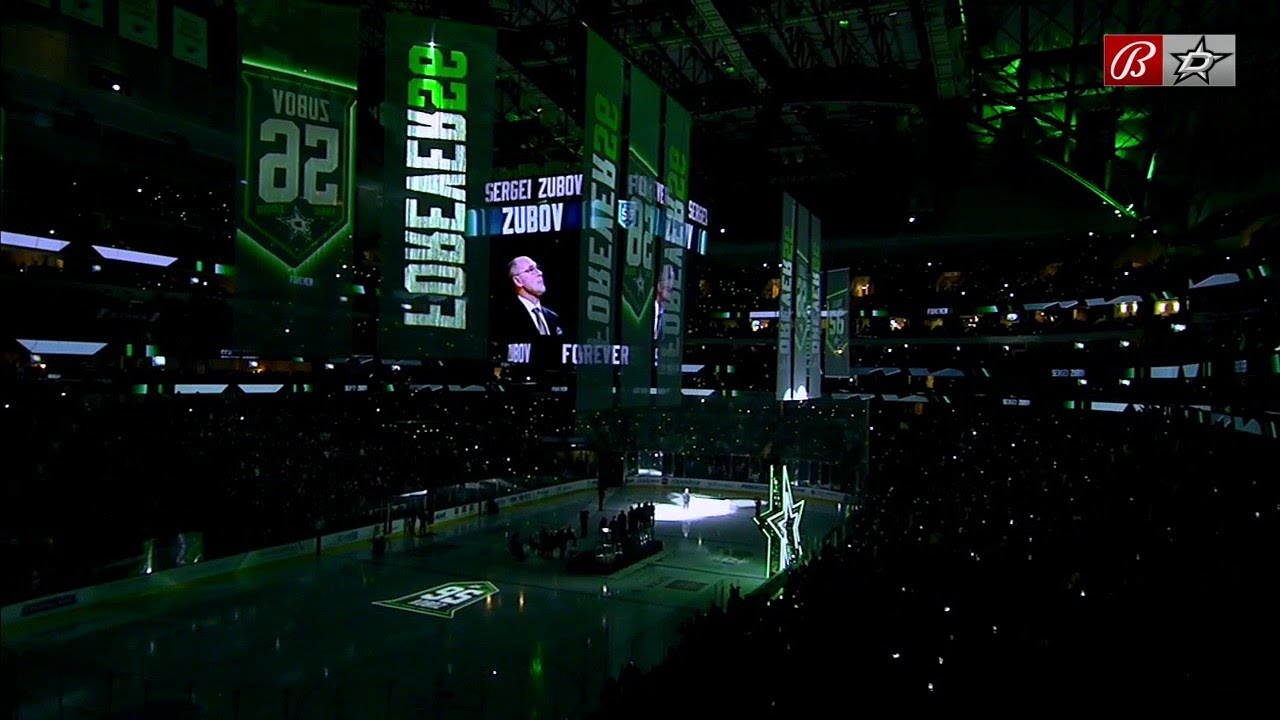 Alex Ovechkin leaves stick for Sergei Zubov after his jersey