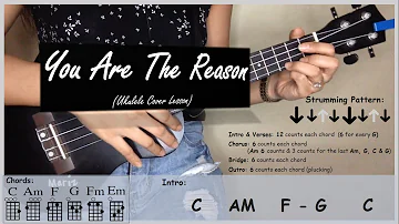 Super Easy You Are The Reason Ukulele Cover Lesson (Calum Scott)▪️ by: Mariz  🎸💙
