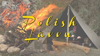 Bushcraft camping with Polish lavvu  - Swiss army backpack - Gränsfors Bruk - Polish mess kit