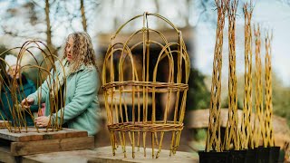 Hedges & Hurdles / Montage of Willow Craft Courses at Birtley Woodland Art Space