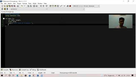How to calculate area of triangle using dev C++ 🔺️