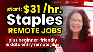 Staples Is Hiring REMOTE !  Plus Data Entry / Beginner Friendly / Little Experience Remote Jobs