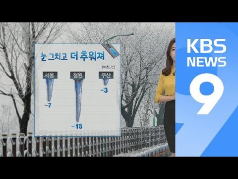 [날씨] 영동 밤까지 최고 10cm 눈 더 내려…눈 그치고 더 추워져 / KBS뉴스(News)