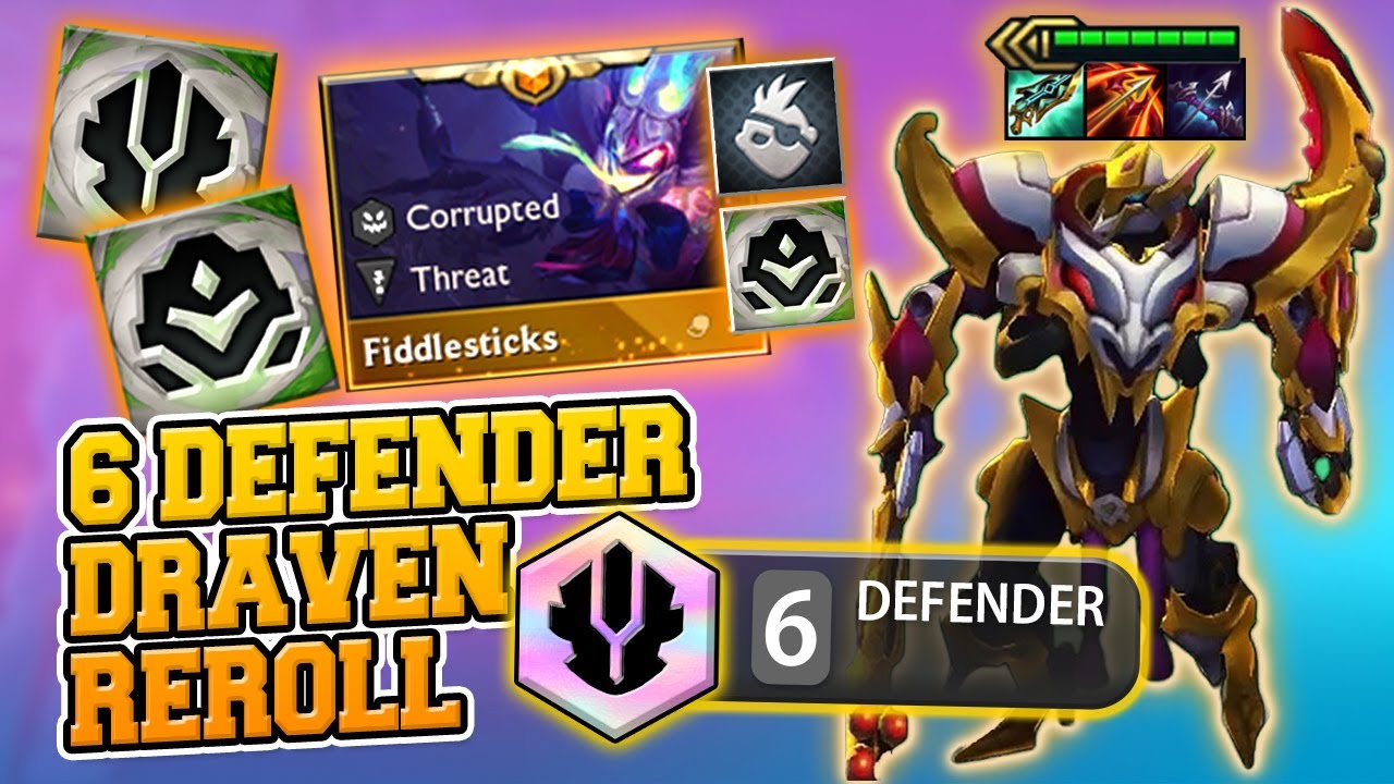 SUPER TANKY 6 Defenders + DRAVEN ⭐⭐⭐ REROLL | TFT 13.3C