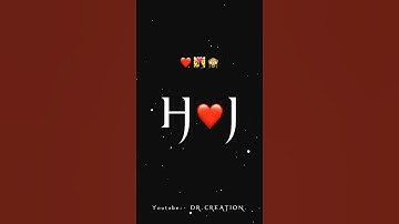 #H❤J Letter Name Status❤️||Name art Video😍||Whatsapp status💘||2023 #drcreation #short #viral