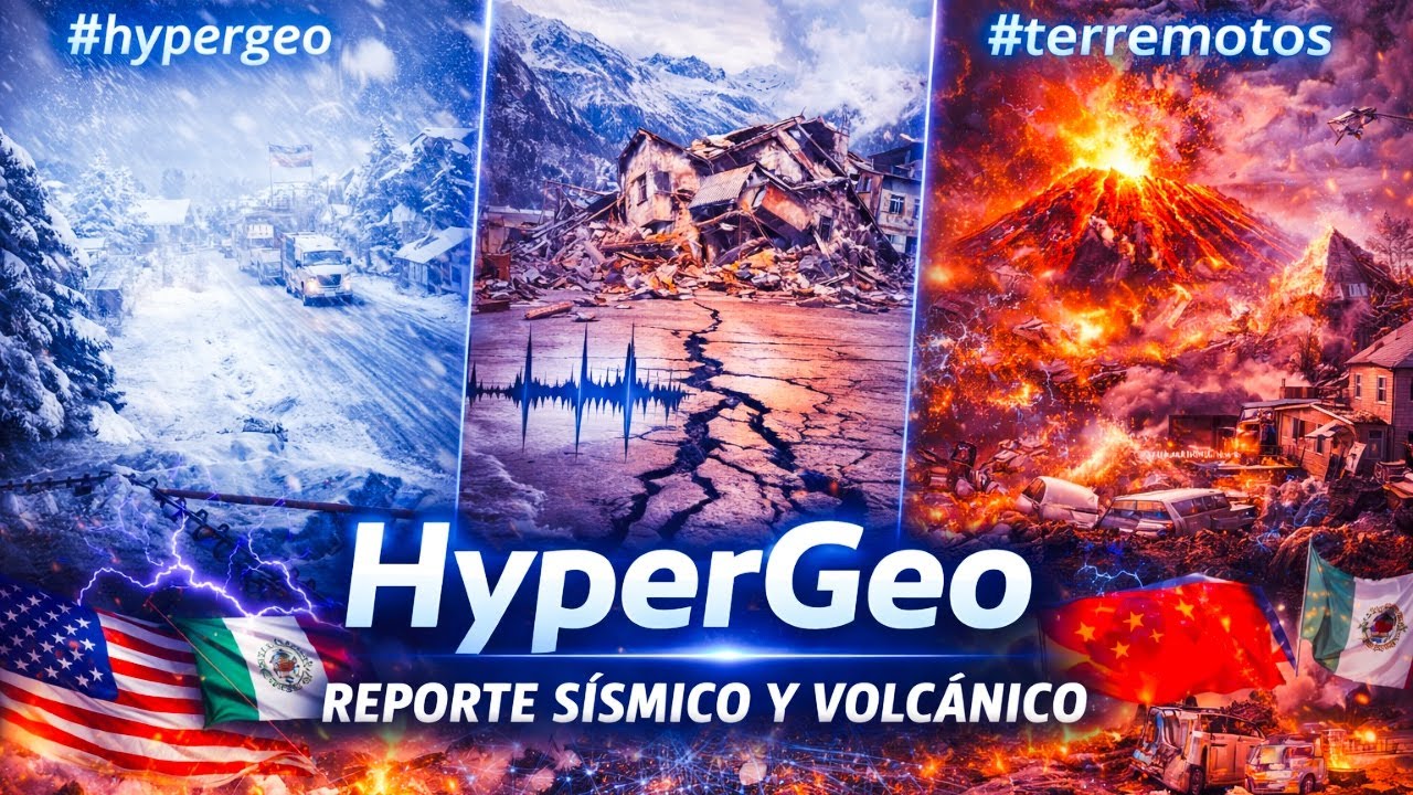 ⚠️ HyperGeo Reporte Sísmico y Volcánico  🚨 Noticias terremotos, actividad solar, volcan popocatepetl