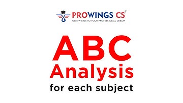ABC Analysis for each subject