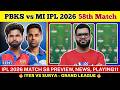 PBKS vs MI Dream11 Prediction| PBKS vs MI Today Match Prediction| IPL 2026 Match 58
