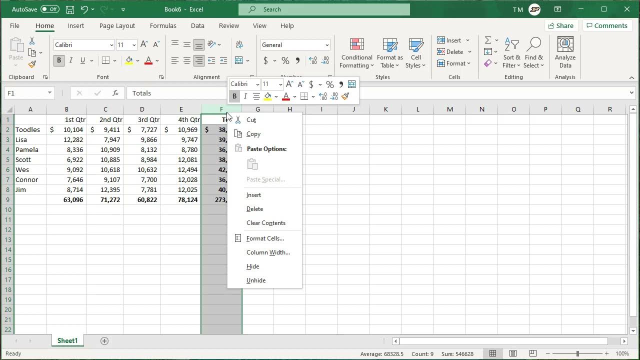 Microsoft Excel - Sample Data - YouTube