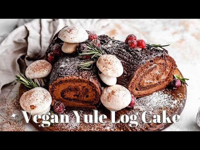 Easy Vegan Yule Log - Project Vegan Baking