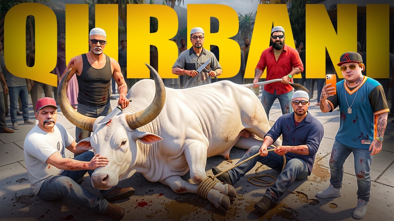 BIG WHITE BULL QURBANI | GTA 5 GAMEPLAY
