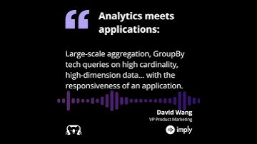 Why Apache Druid is Not Like Other OLAP Databases with Muthu Lalapet and David Wang