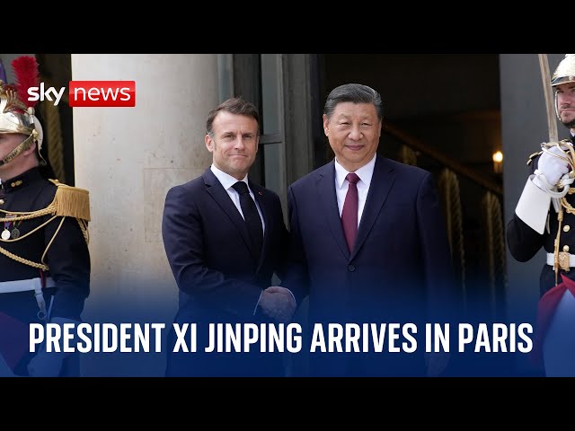 Watch live: Chinese President Xi Jinping arrives in Paris