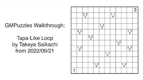 GMPuzzles - 2022/09/21 - Tapa-Like Loop by Takeya Saikachi