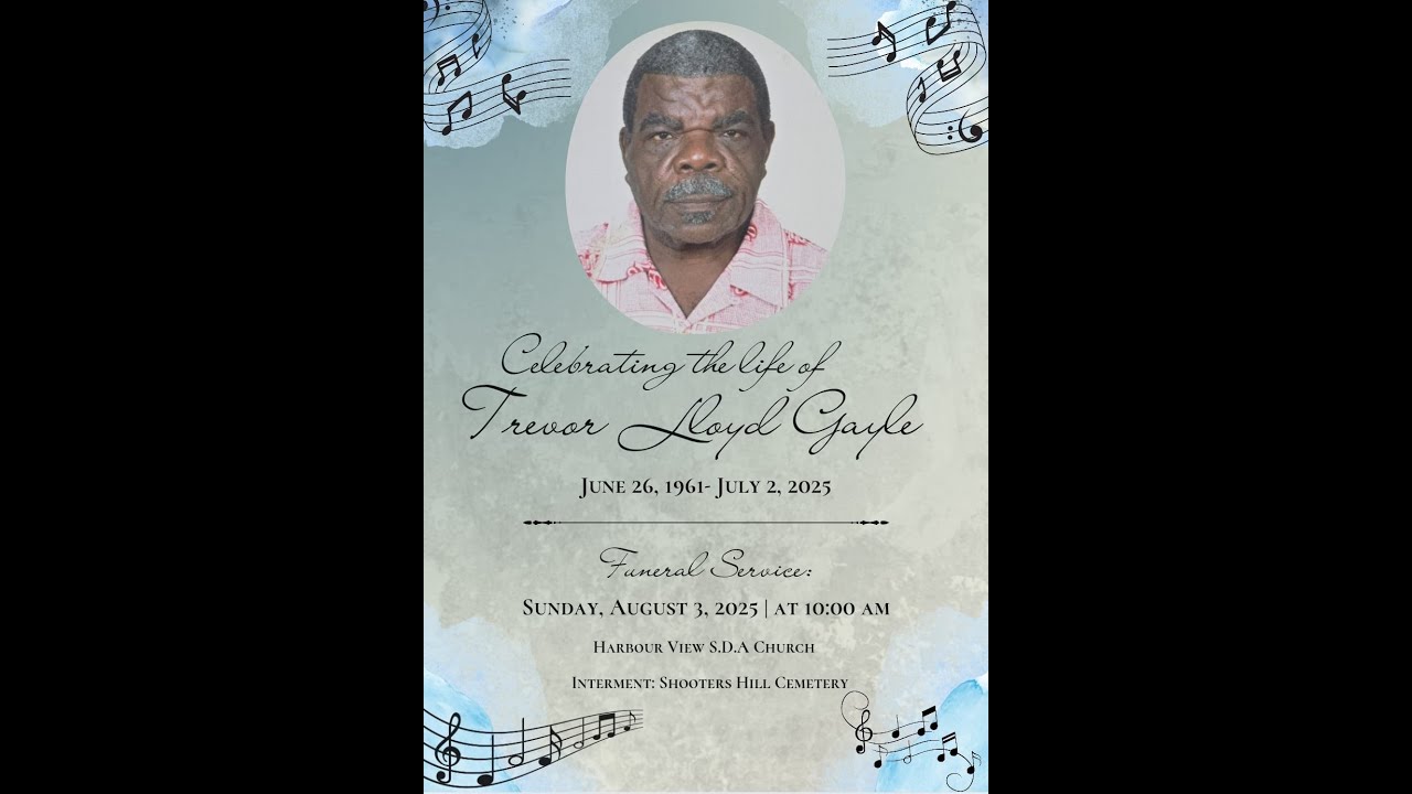 FUNERAL SERVICE | Trevor Lloyd Gayle - YouTube