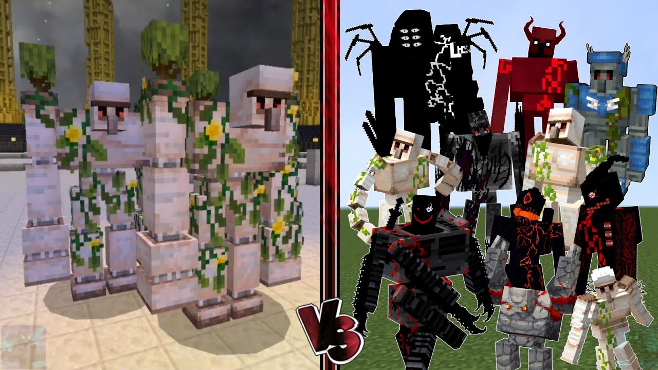 MUTANT IRON GOLEM ARMY VS ALL GOLEMS | MINECRAFT MOB BATTLE - YouTube