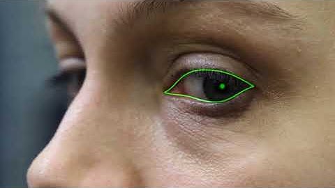 Cubic Motion eye tracking, from a side view of the face.