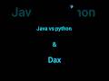 Java vs python | Dax | the fast enter #shorts