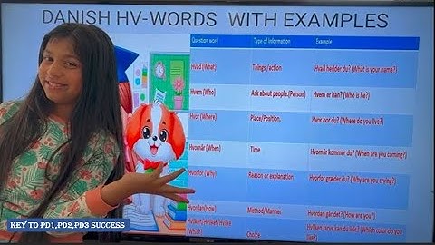 LEARN DANISH IN MINUTES! 8 YEAR OLD DANISH WHIZ TEACHES DANISH  QUESTION WORDS(HV-ORD) IN DETAIL.