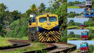 Trains on sharp railway curve | Yagoda | Sri Lanka