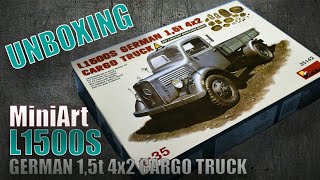 Unboxing MiniArt German cargo truck L1500S 1,5t 4x2