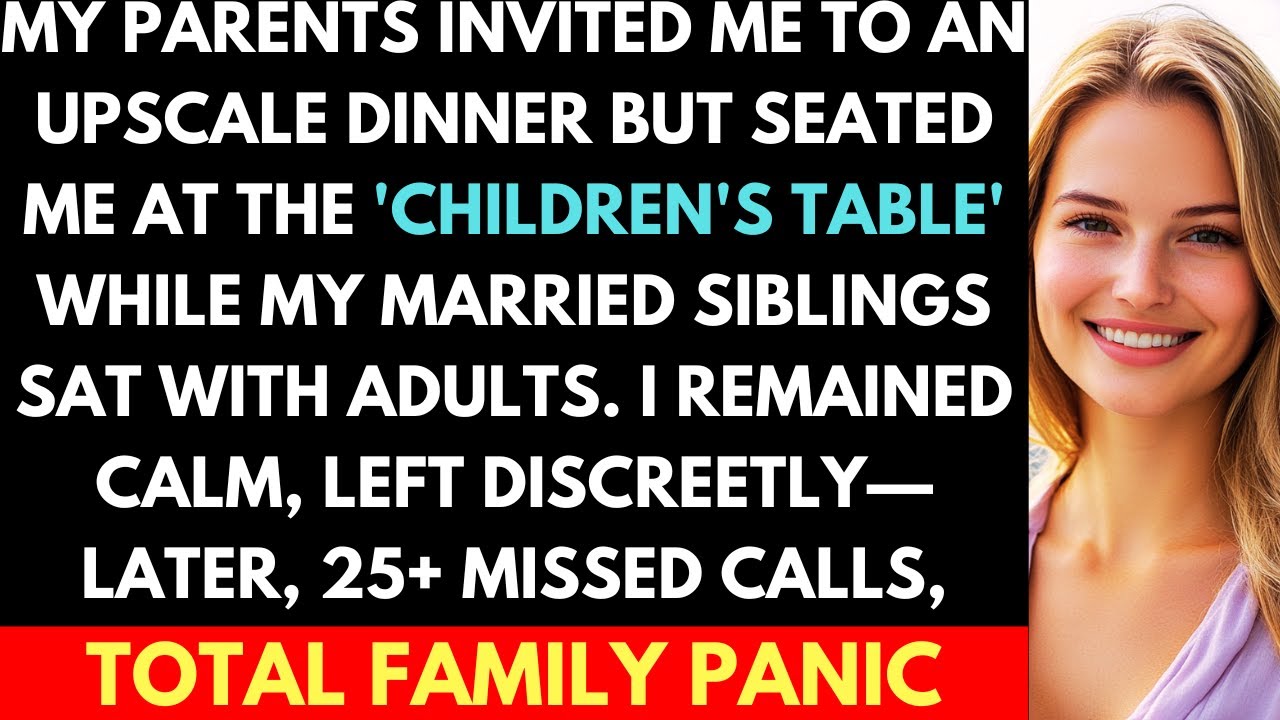 Family Invited Me to Fancy Dinner but Seated Me at Children's Table While Siblings Sat With Adults