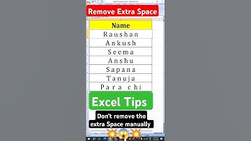Remove Extra Space in Excel | Remove extra space in just one click #exceltips  #raushantypingmaster