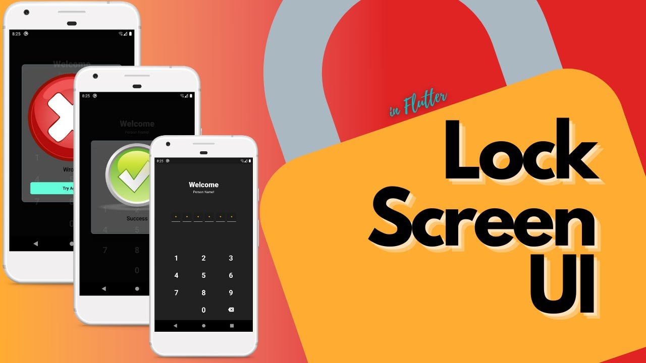 Flutter Lock Screen UI | Pin Code Lock | Flutter Tutorials - YouTube