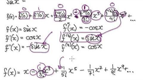 Video 2745 - Maclaurin series, Taylor series of sin(x) at x=0 - Practice