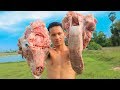 Primitive Technology: Cooking Pig's Tongue For Dinner