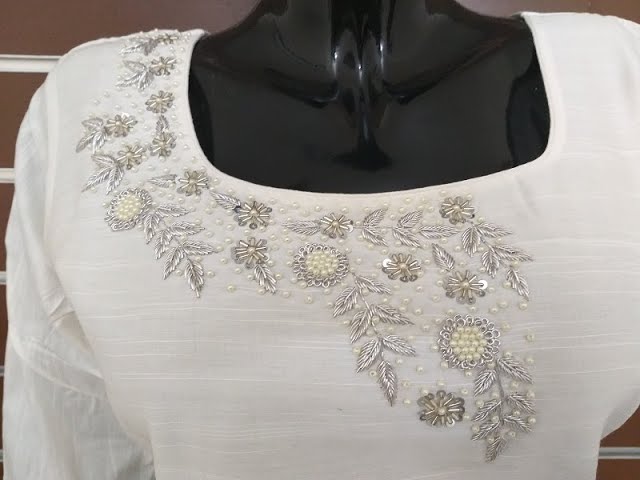 Buy Custom Fitted Pure Silk Kurta With Pearl and Zardosi Embroidery Online  in India - Etsy