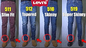 COMPLETE Guide To Levi's Slim/Skinny/Taper Fit Jeans! | 502, 510, 511, 512,  541 Comparison + Review - YouTube